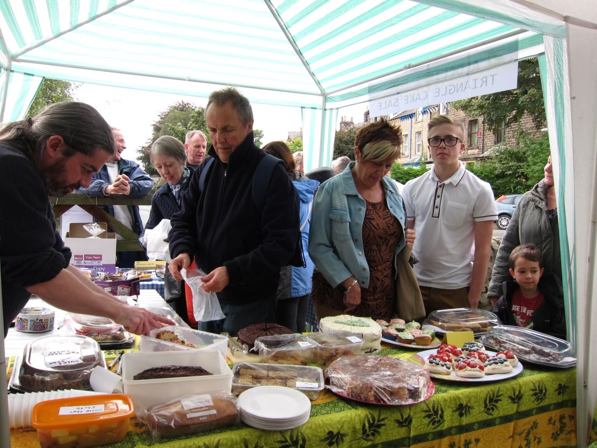 Buying cakes at the stall