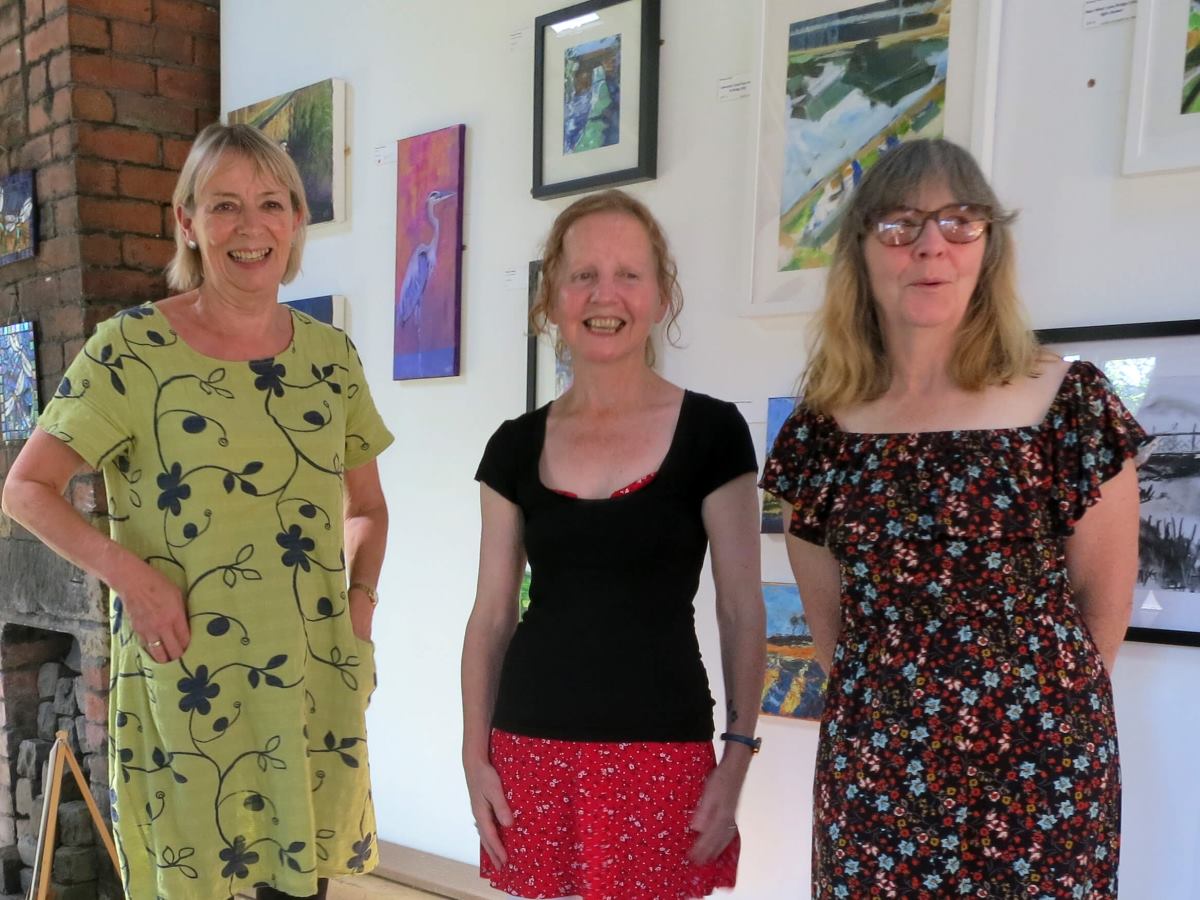 Artists from left: Jean Harrison, Gill Aitken, Barbara Holt