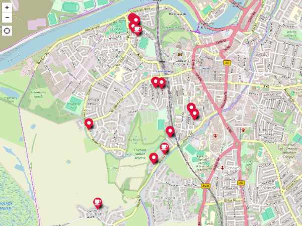 Fairfield Open Yardens Sunday Map 