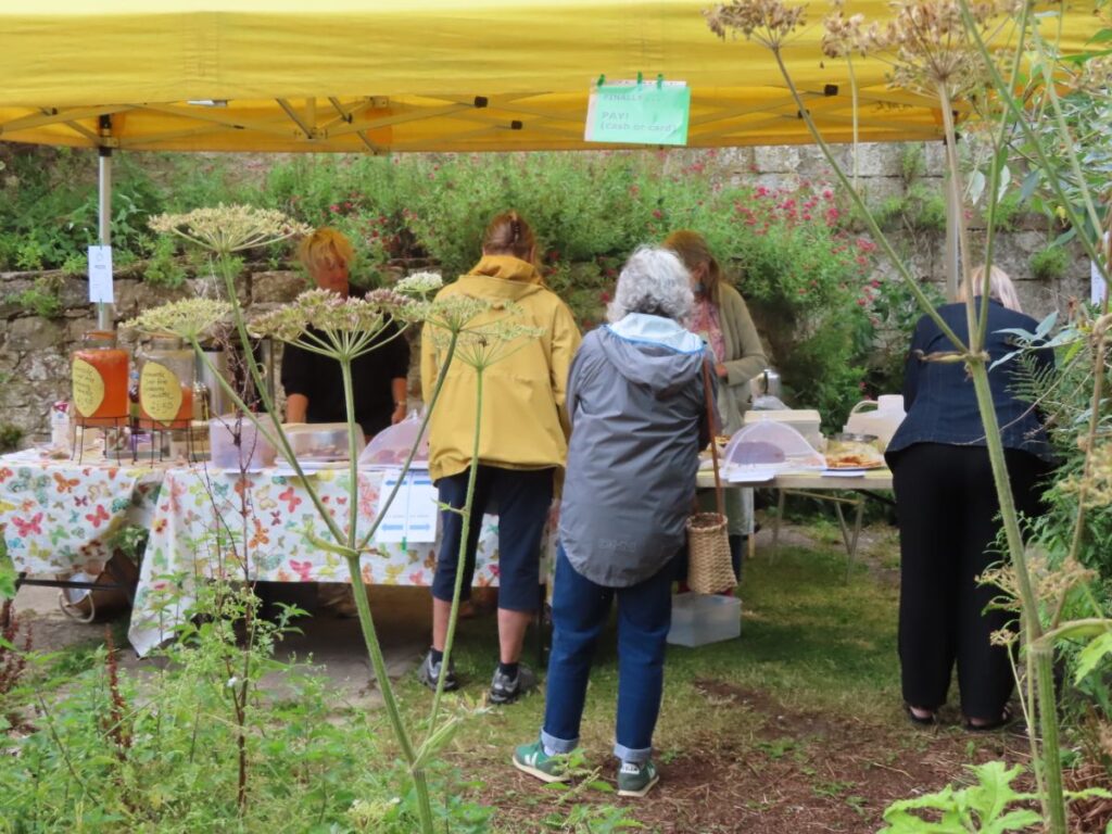 People at cake stall- Triangle Summer Fair August 2025