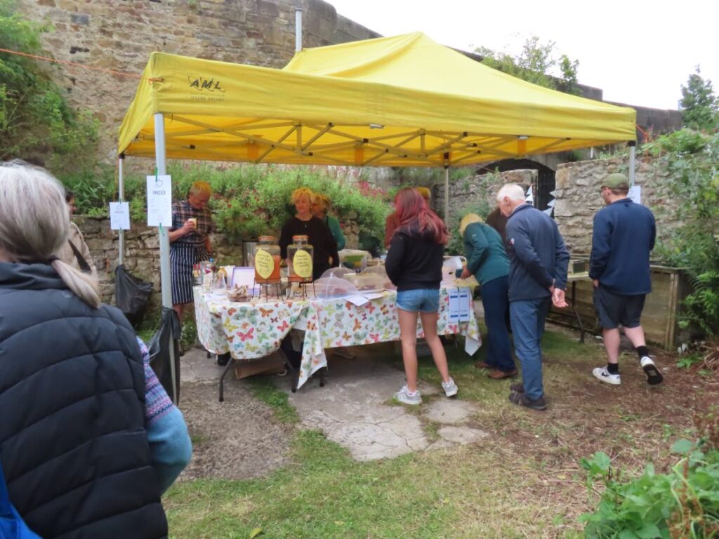 People at cake stall - Triangle Summer Fair August 2025
