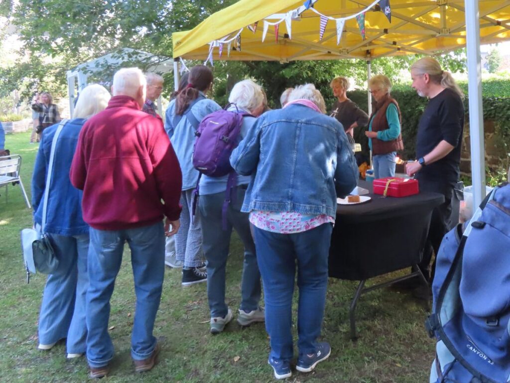 People at cake stall